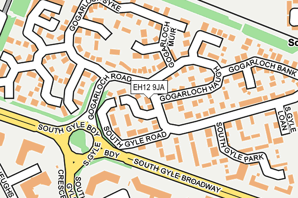 EH12 9JA map - OS OpenMap – Local (Ordnance Survey)