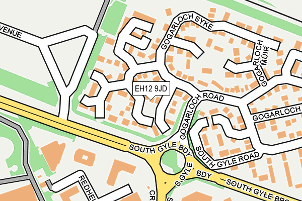 EH12 9JD map - OS OpenMap – Local (Ordnance Survey)