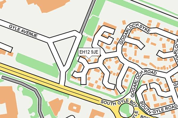 EH12 9JE map - OS OpenMap – Local (Ordnance Survey)