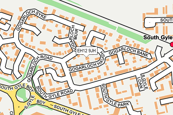 EH12 9JH map - OS OpenMap – Local (Ordnance Survey)