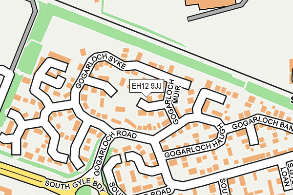 EH12 9JJ map - OS OpenMap – Local (Ordnance Survey)