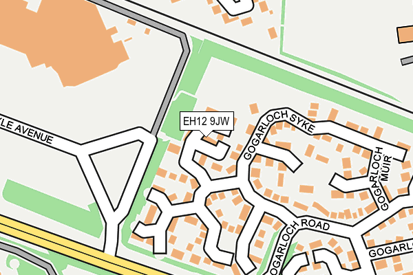 EH12 9JW map - OS OpenMap – Local (Ordnance Survey)