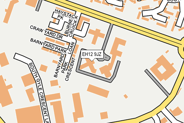 EH12 9JZ map - OS OpenMap – Local (Ordnance Survey)