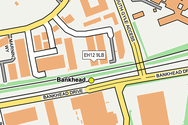 EH12 9LB map - OS OpenMap – Local (Ordnance Survey)