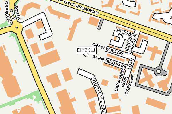 EH12 9LJ map - OS OpenMap – Local (Ordnance Survey)