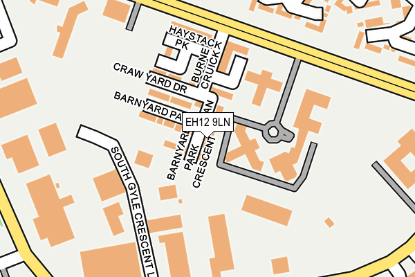 EH12 9LN map - OS OpenMap – Local (Ordnance Survey)