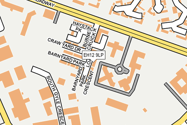 EH12 9LP map - OS OpenMap – Local (Ordnance Survey)