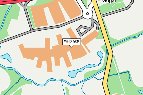 EH12 9SB map - OS OpenMap – Local (Ordnance Survey)