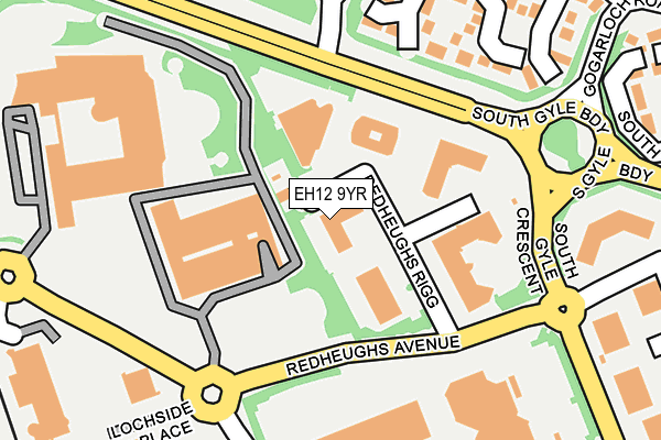 EH12 9YR map - OS OpenMap – Local (Ordnance Survey)