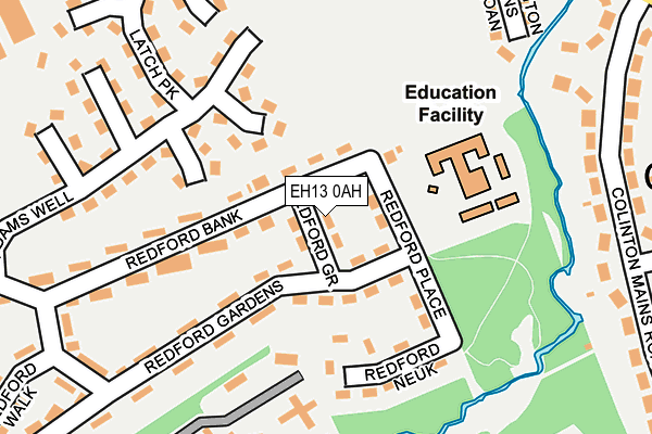 EH13 0AH map - OS OpenMap – Local (Ordnance Survey)