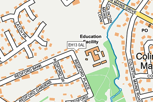 EH13 0AL map - OS OpenMap – Local (Ordnance Survey)