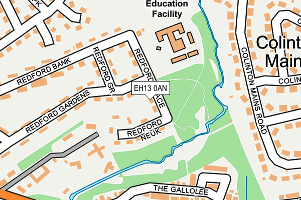 EH13 0AN map - OS OpenMap – Local (Ordnance Survey)