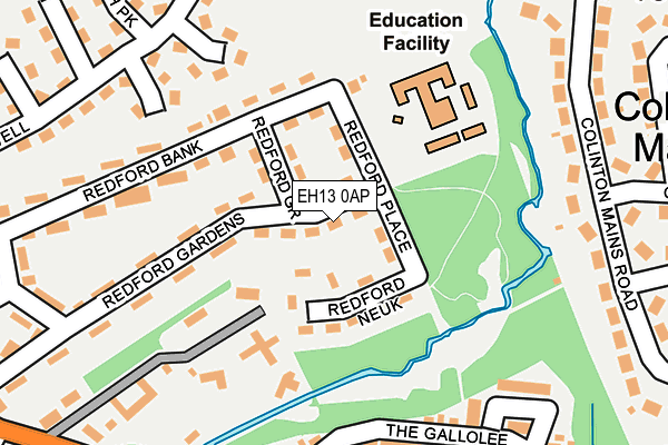 EH13 0AP map - OS OpenMap – Local (Ordnance Survey)