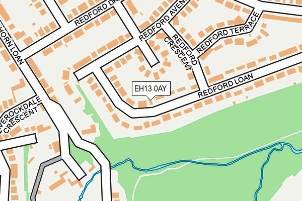 EH13 0AY map - OS OpenMap – Local (Ordnance Survey)