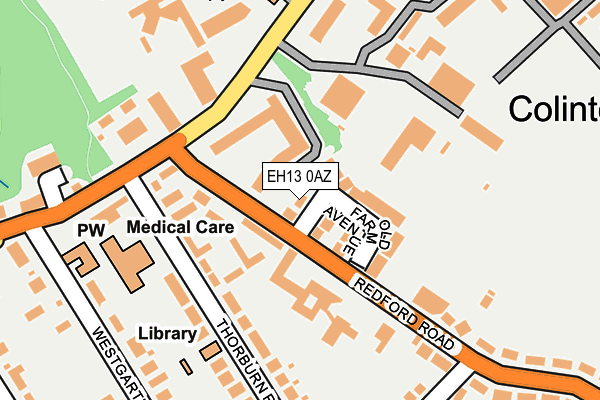 EH13 0AZ map - OS OpenMap – Local (Ordnance Survey)