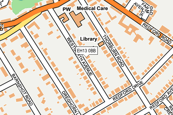 EH13 0BB map - OS OpenMap – Local (Ordnance Survey)