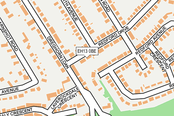 EH13 0BE map - OS OpenMap – Local (Ordnance Survey)