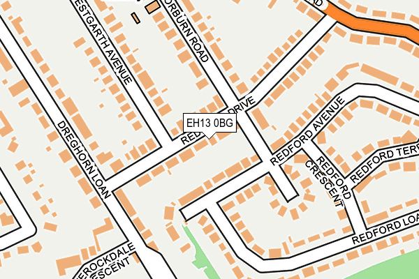 EH13 0BG map - OS OpenMap – Local (Ordnance Survey)