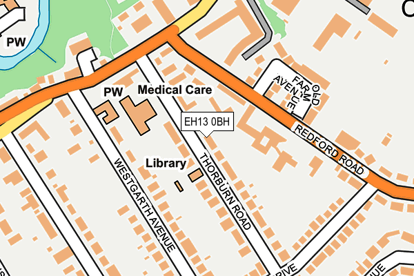 EH13 0BH map - OS OpenMap – Local (Ordnance Survey)