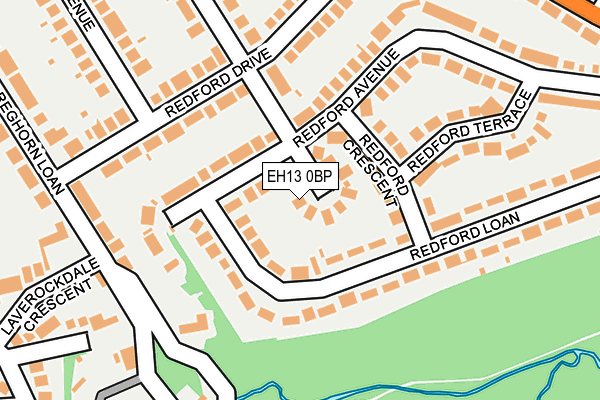 EH13 0BP map - OS OpenMap – Local (Ordnance Survey)