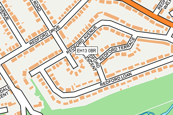 EH13 0BR map - OS OpenMap – Local (Ordnance Survey)