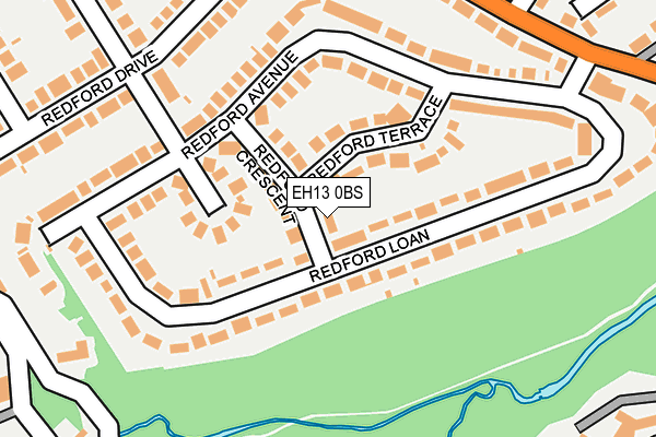 EH13 0BS map - OS OpenMap – Local (Ordnance Survey)