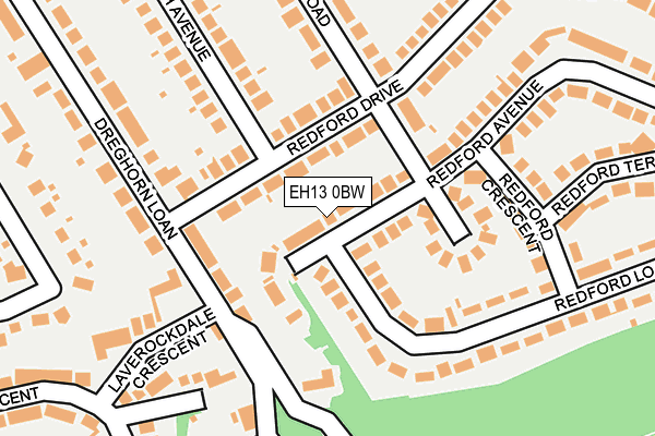 EH13 0BW map - OS OpenMap – Local (Ordnance Survey)