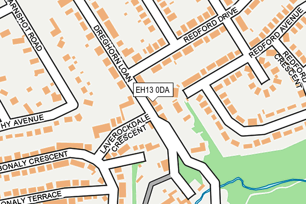 EH13 0DA map - OS OpenMap – Local (Ordnance Survey)