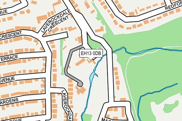 EH13 0DB map - OS OpenMap – Local (Ordnance Survey)