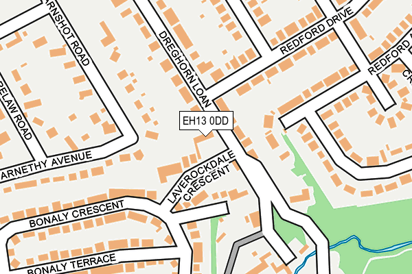 EH13 0DD map - OS OpenMap – Local (Ordnance Survey)