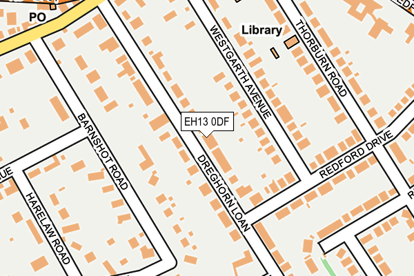 EH13 0DF map - OS OpenMap – Local (Ordnance Survey)