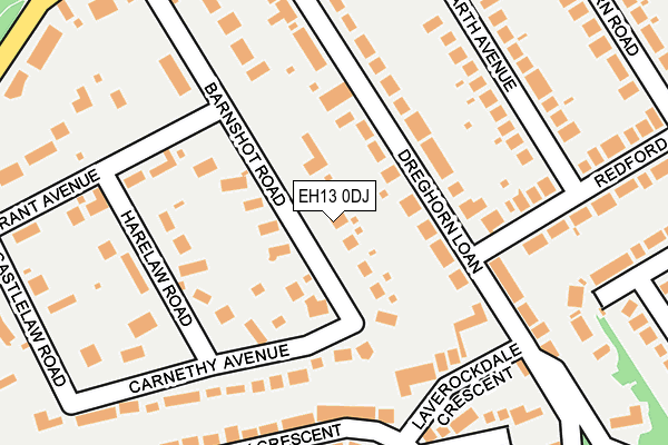 EH13 0DJ map - OS OpenMap – Local (Ordnance Survey)