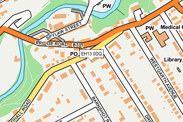 EH13 0DQ map - OS OpenMap – Local (Ordnance Survey)