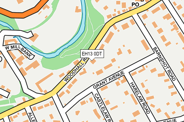 EH13 0DT map - OS OpenMap – Local (Ordnance Survey)