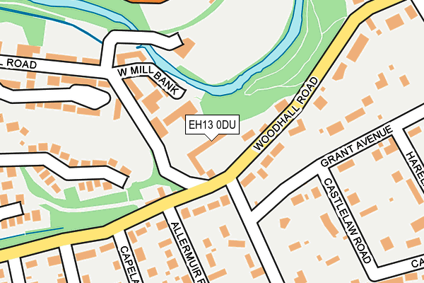 EH13 0DU map - OS OpenMap – Local (Ordnance Survey)