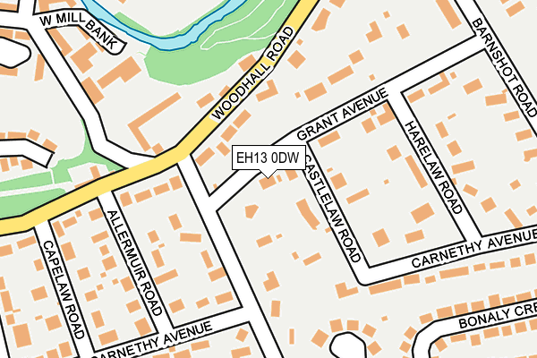 EH13 0DW map - OS OpenMap – Local (Ordnance Survey)