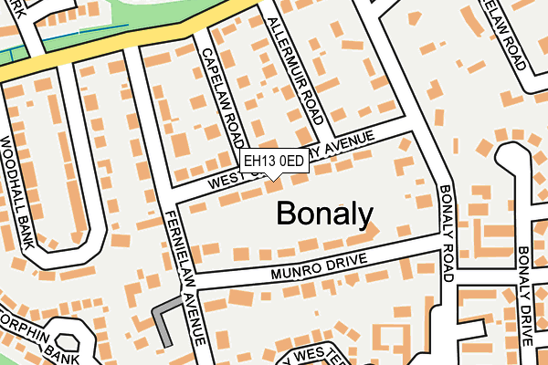 EH13 0ED map - OS OpenMap – Local (Ordnance Survey)