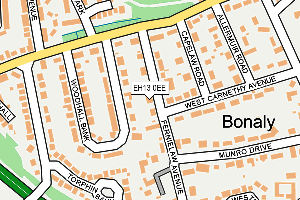 EH13 0EE map - OS OpenMap – Local (Ordnance Survey)