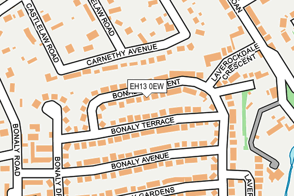 EH13 0EW map - OS OpenMap – Local (Ordnance Survey)