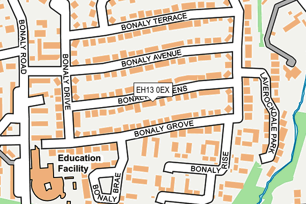 EH13 0EX map - OS OpenMap – Local (Ordnance Survey)