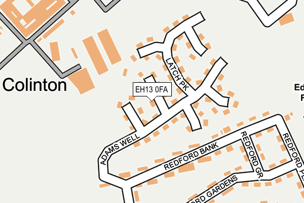 EH13 0FA map - OS OpenMap – Local (Ordnance Survey)