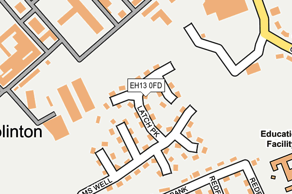 EH13 0FD map - OS OpenMap – Local (Ordnance Survey)