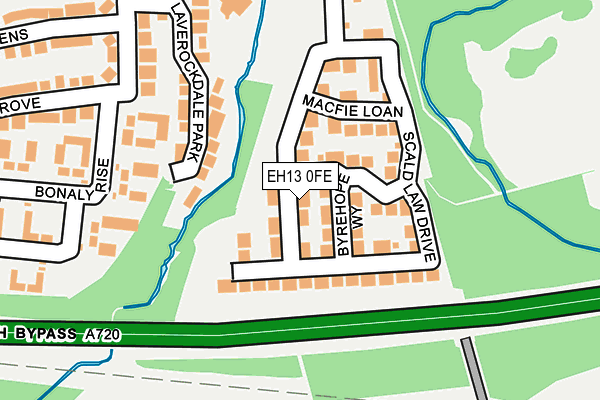 EH13 0FE map - OS OpenMap – Local (Ordnance Survey)