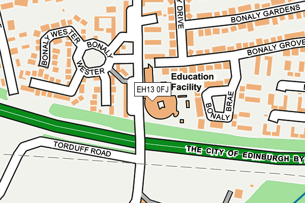 EH13 0FJ map - OS OpenMap – Local (Ordnance Survey)