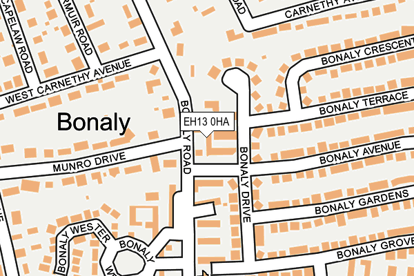 EH13 0HA map - OS OpenMap – Local (Ordnance Survey)