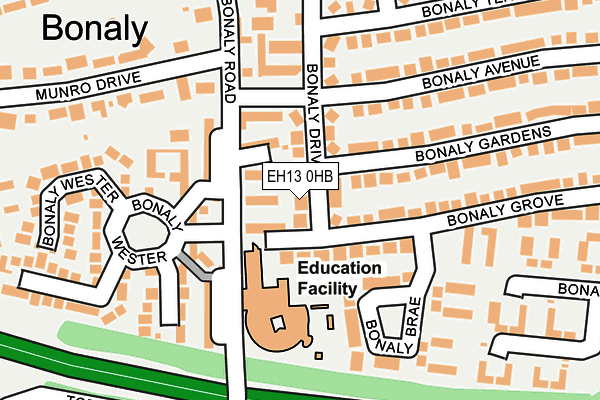 EH13 0HB map - OS OpenMap – Local (Ordnance Survey)