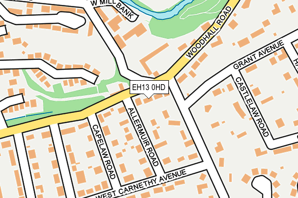 EH13 0HD map - OS OpenMap – Local (Ordnance Survey)