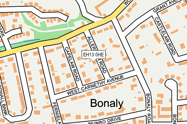 EH13 0HE map - OS OpenMap – Local (Ordnance Survey)