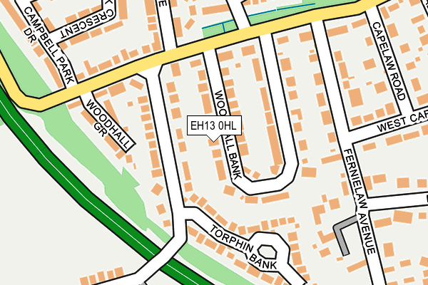 EH13 0HL map - OS OpenMap – Local (Ordnance Survey)