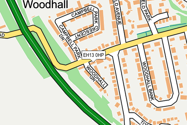 EH13 0HP map - OS OpenMap – Local (Ordnance Survey)